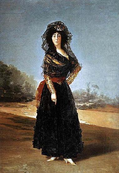 Portrait of the Duchess of Alba. Alternately known as The Black Duchess, Francisco de Goya